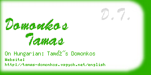 domonkos tamas business card